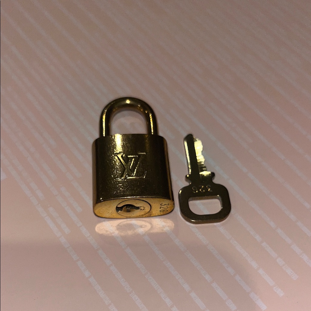 Louis Vuitton Cadena Padlock Lock & Key Set